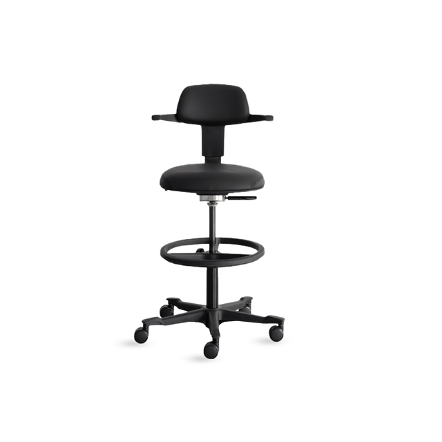 NEC STOOL NEGRA T.PU NG A.AJ CON ANGULO