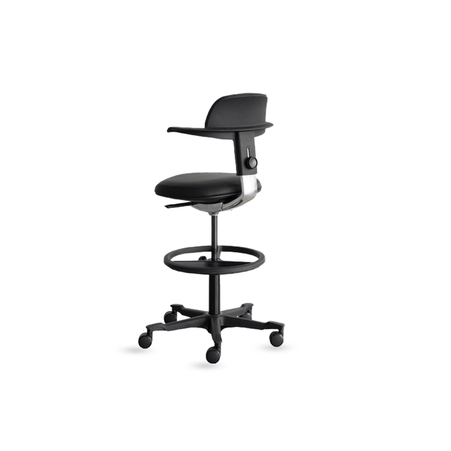 NEC STOOL NEGRA T.PU NG A.AJ CON ANGULO