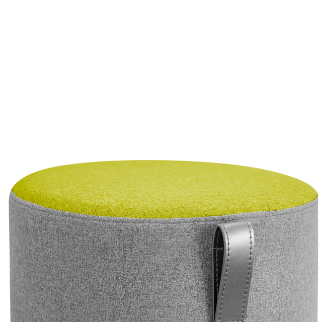 ASTRA POUF VERDE, LATERAL GRIS