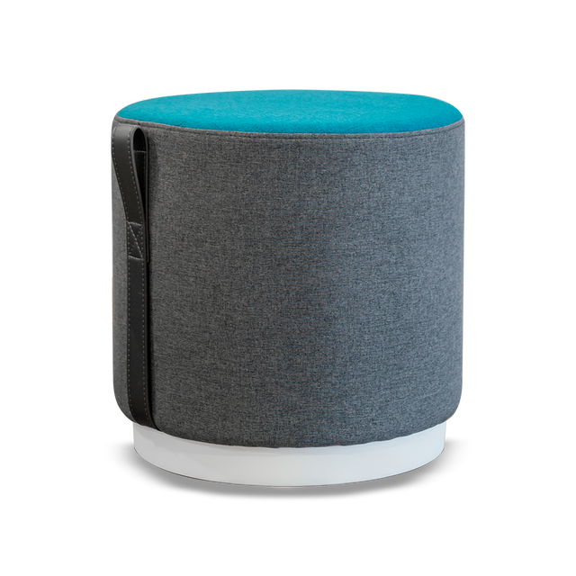 ASTRA POUF CELESTE LATERAL GRAFITO