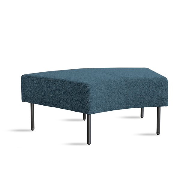 FLOWER AZUL POUF CURVO 4P ALTA METAL