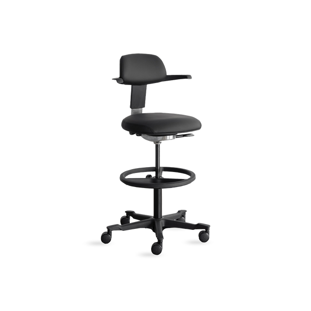 NEC STOOL NEGRA T.PU NG A.AJ CON ANGULO